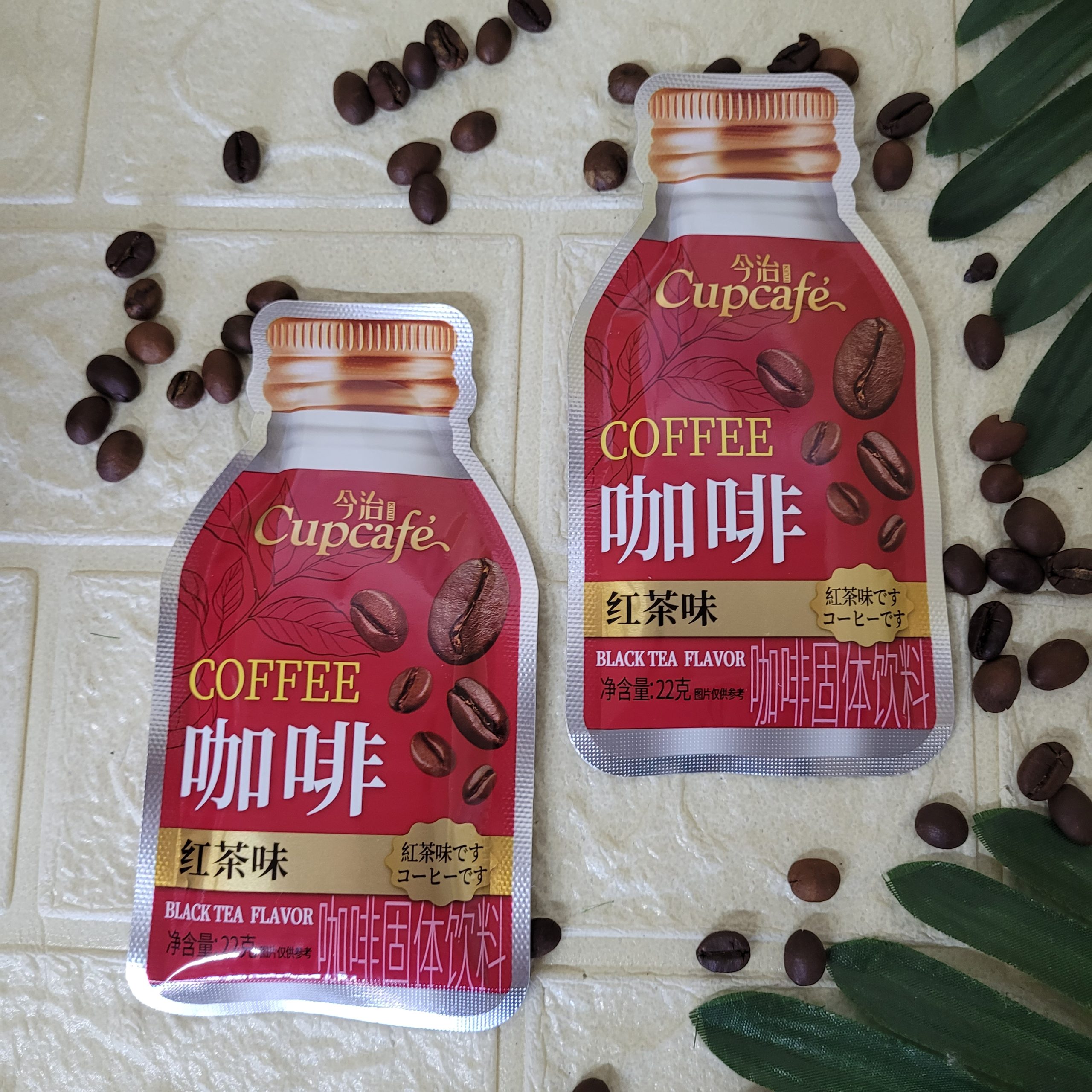 Кофе растворимый Cupcafe, чёрный чай 22 г.