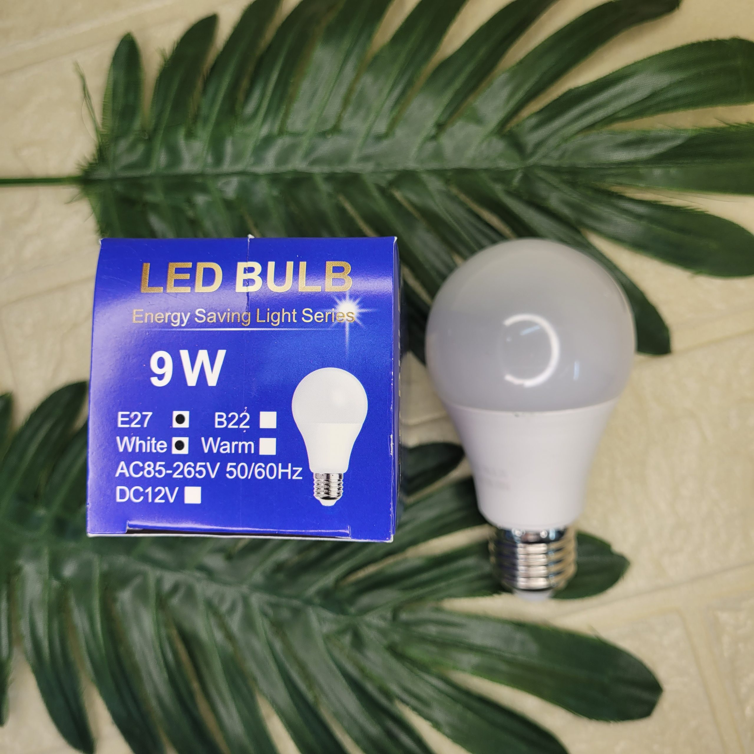 Лампа светодиодная LED BULB 9W E27 AC85-265V белый свет