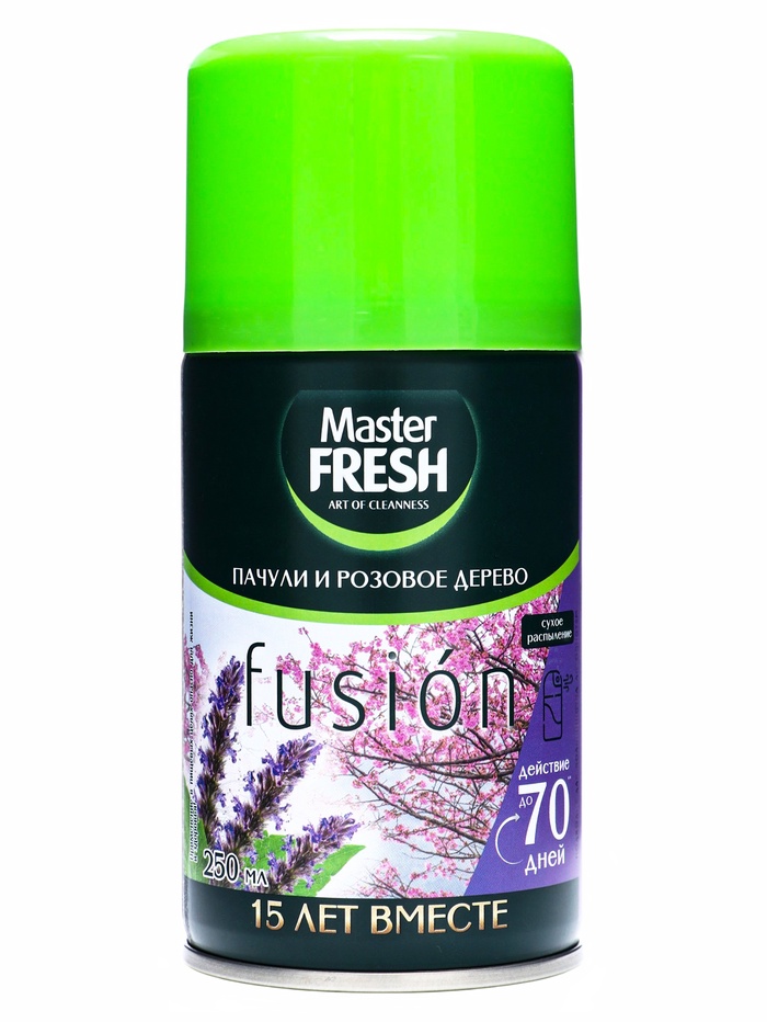 Master FRESH Освежитель воздуха 250мл Пачули и розовое дерево (сменный баллон д/авт.спрея)/12