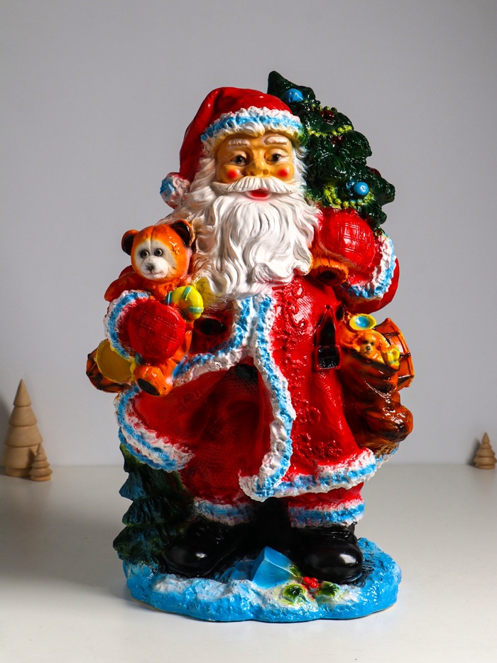 Фигура "Дед мороз" 52х32х26,5 см, красный 10919332