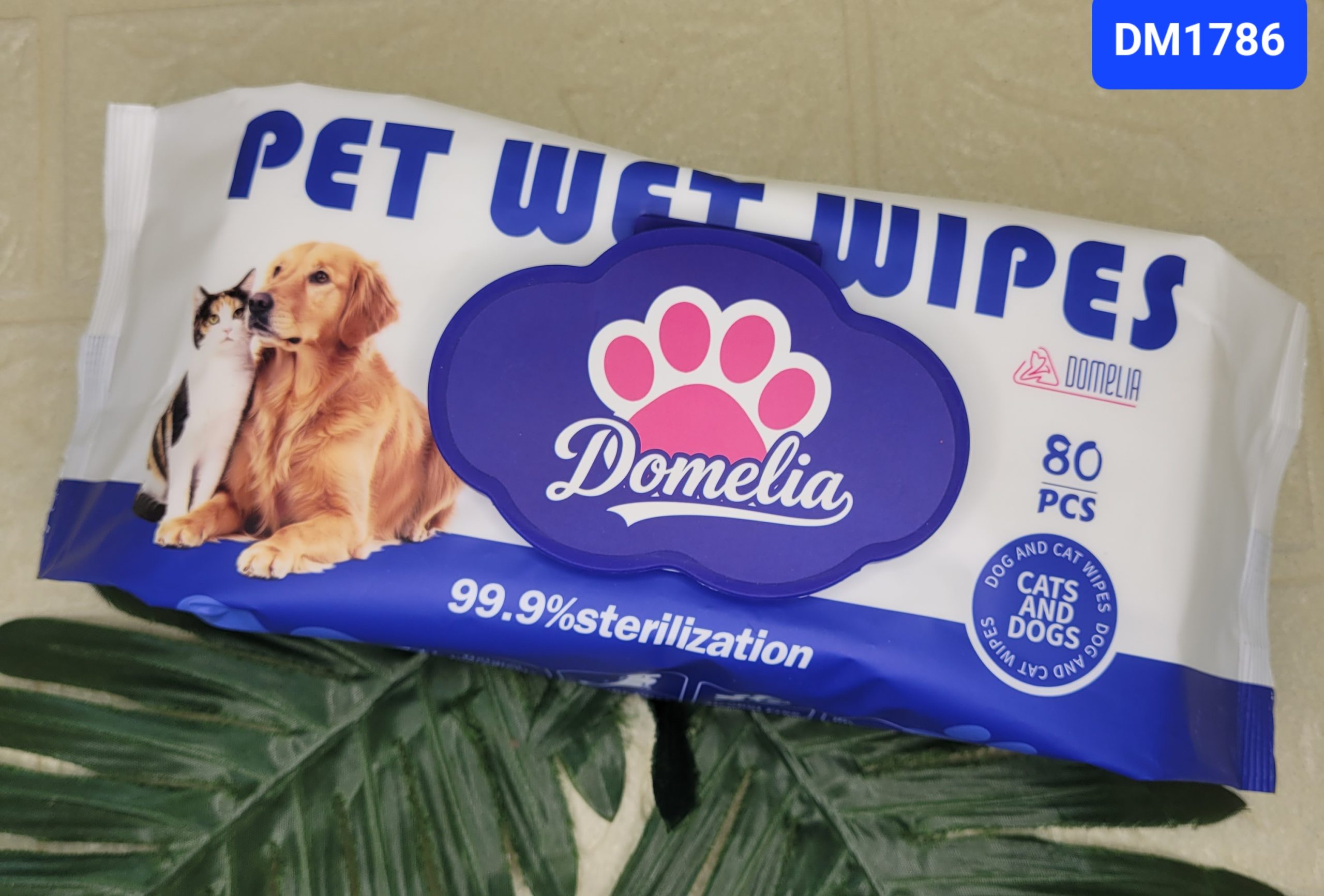 Салфетки влажные д/животных Domelia 80шт. Арт. DM1786