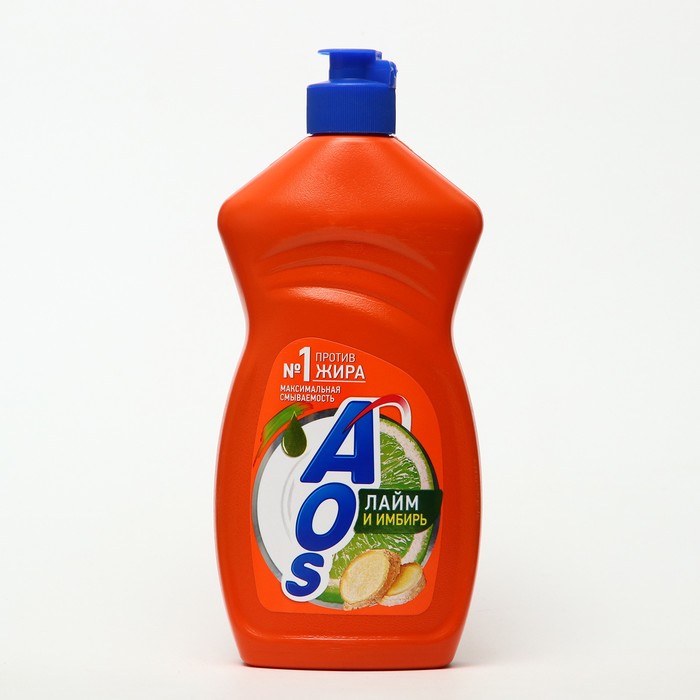 Ср-во д/м.посуды жид. Aos  900г Лайм и имбирь