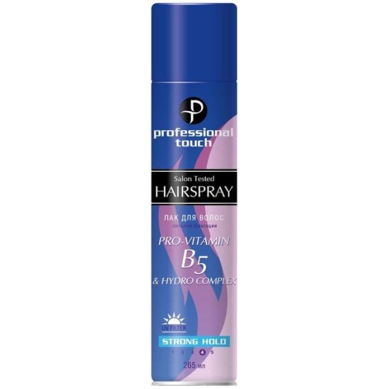 Лак д/волос Professional Touch 265мл Pro vitamin B5 & Hydro Complex сильная фиксация