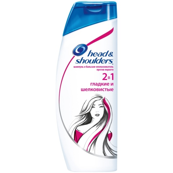 HEAD & SHOULDERS Шампунь и бальзам-ополаскиватель против перхоти 2в1 Гладкие и шелковистые 400мл
