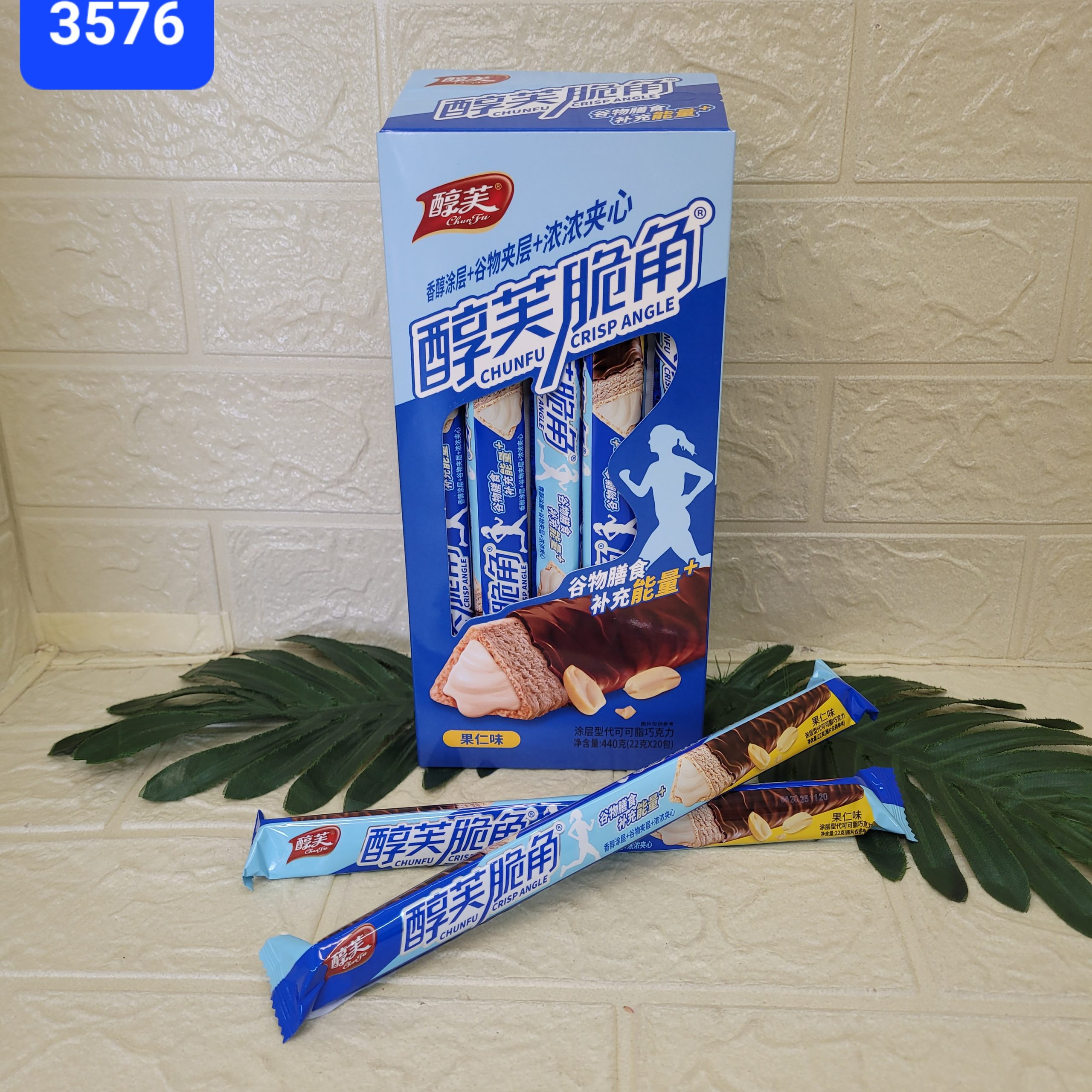Батончик CHUNFU CRISP ANGLE с ореховой начинкой 22гр.