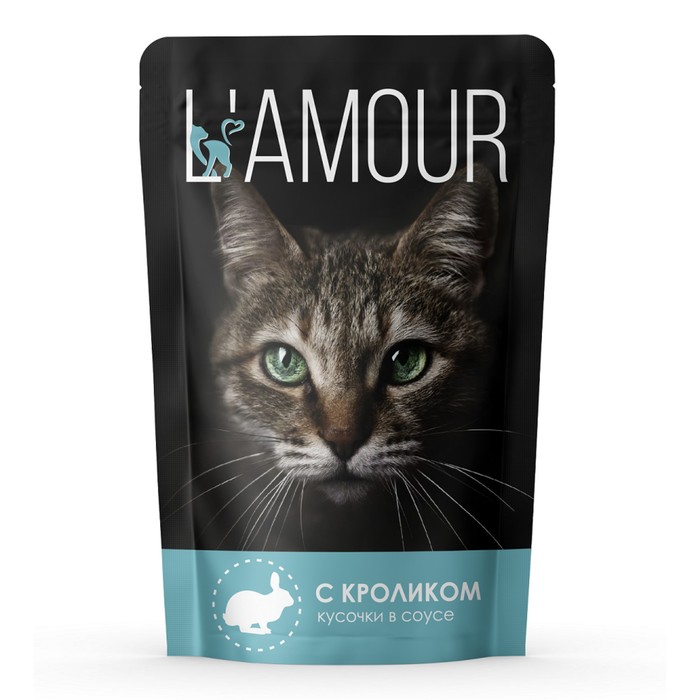 Корм консерв.д/кошек Lamour,кролик в соусе 75г.