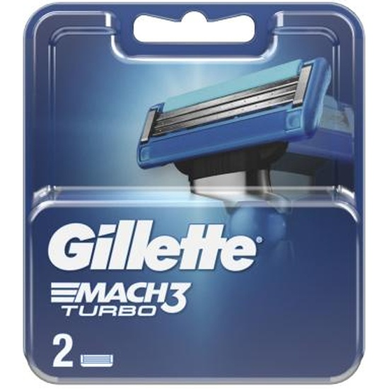 GILLETTE MACH3 Turbo Cменные кассеты для бритья 2шт Red