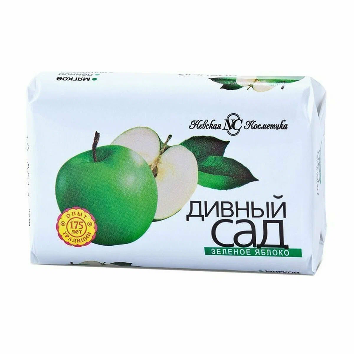 Мыло твердое Дивный сад Зелёное яблоко 90 гр