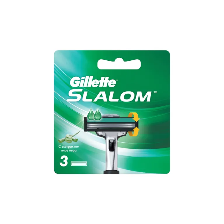 GILLETTE SLALOM Cменные кассеты для бритья 3шт