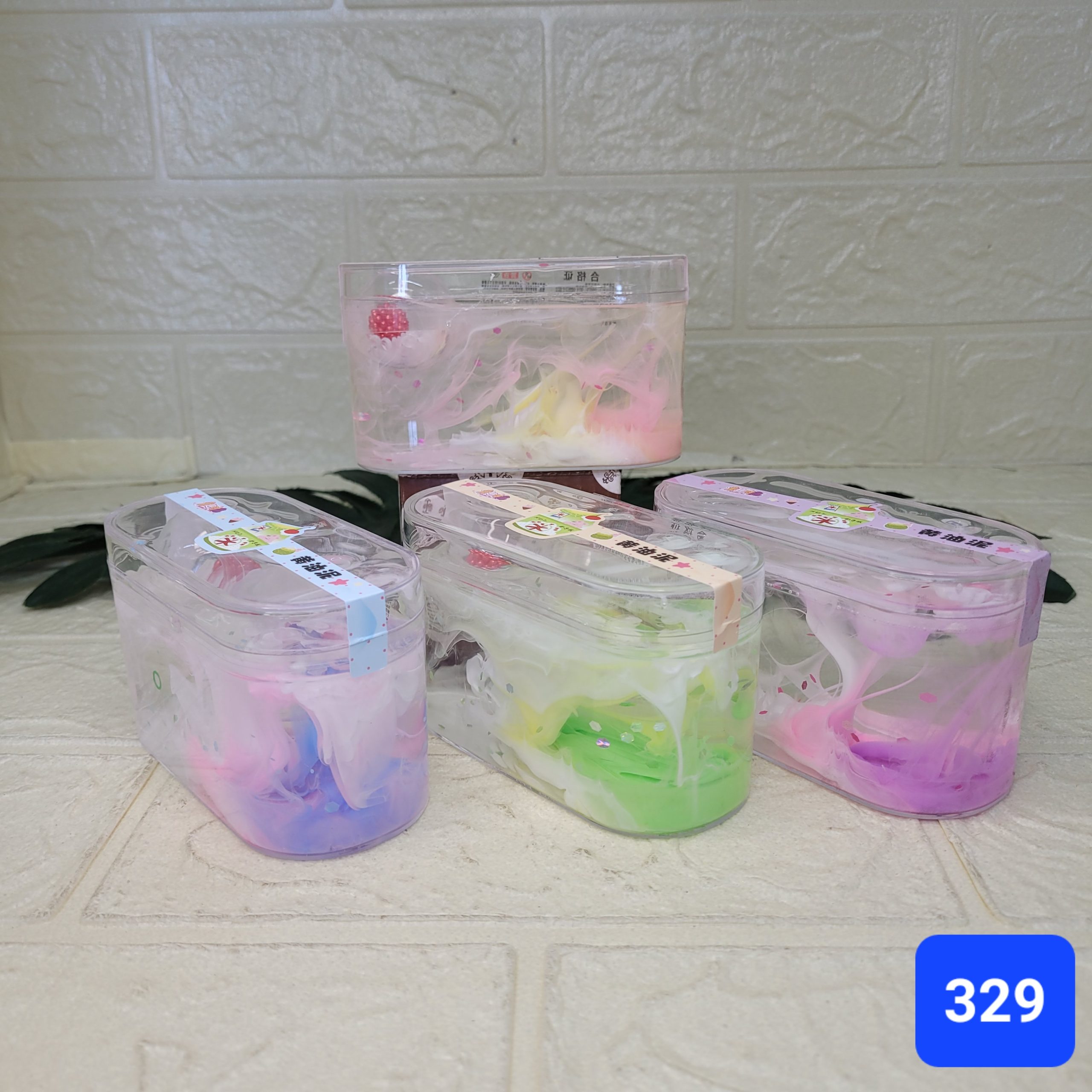 Слайм Honeydew Cream с шариком в банке. Арт. 329