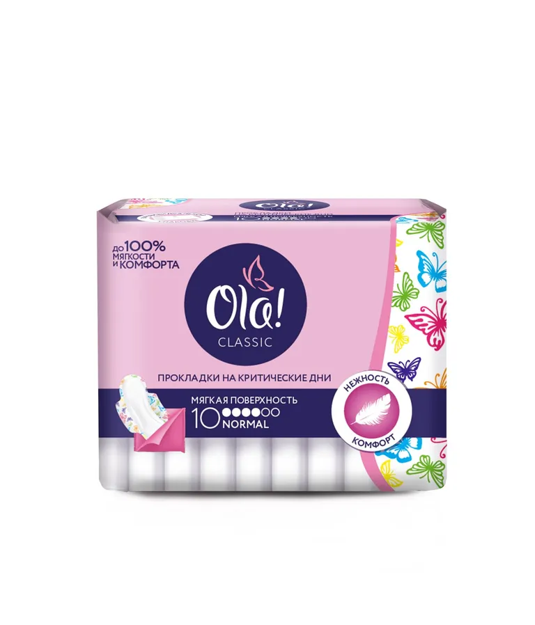 Гигиен. прокладки OLA!WINGS NORMAL 10шт с крыл. "Классика"