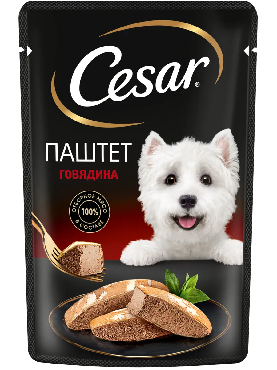 Корм консерв.д/собак Cesar "Паштет".говядина 80г.