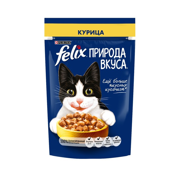 Корм консерв.д/кошек Felix "Природа вкуса",курица 75г.