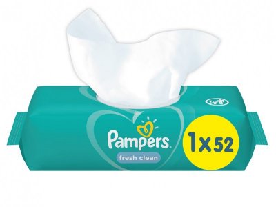 PAMPERS Детские влажные салфетки Fresh Clean 52 ПрепакКор