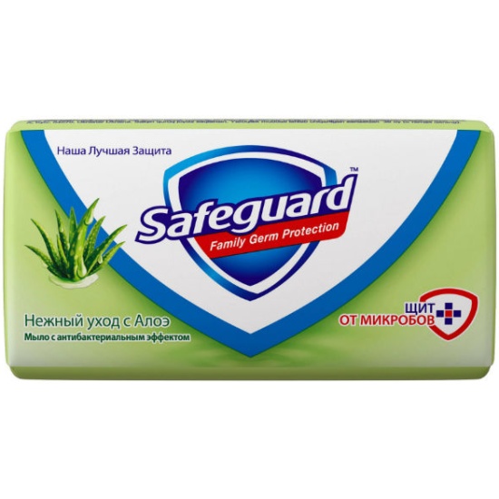 SAFEGUARD Мыло туалетное Нежный уход с Алоэ 90г