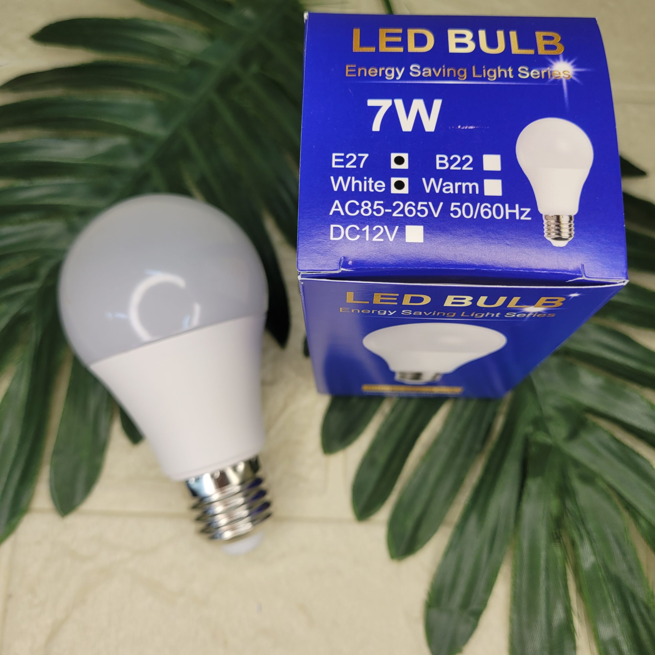 Лампа светодиодная LED BULB 7W E27 AC85-265V белый свет