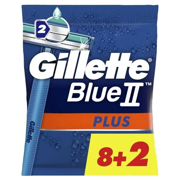 GILLETTE BLUEII Plus Бритвы одноразовые 8+2шт бесплатно
