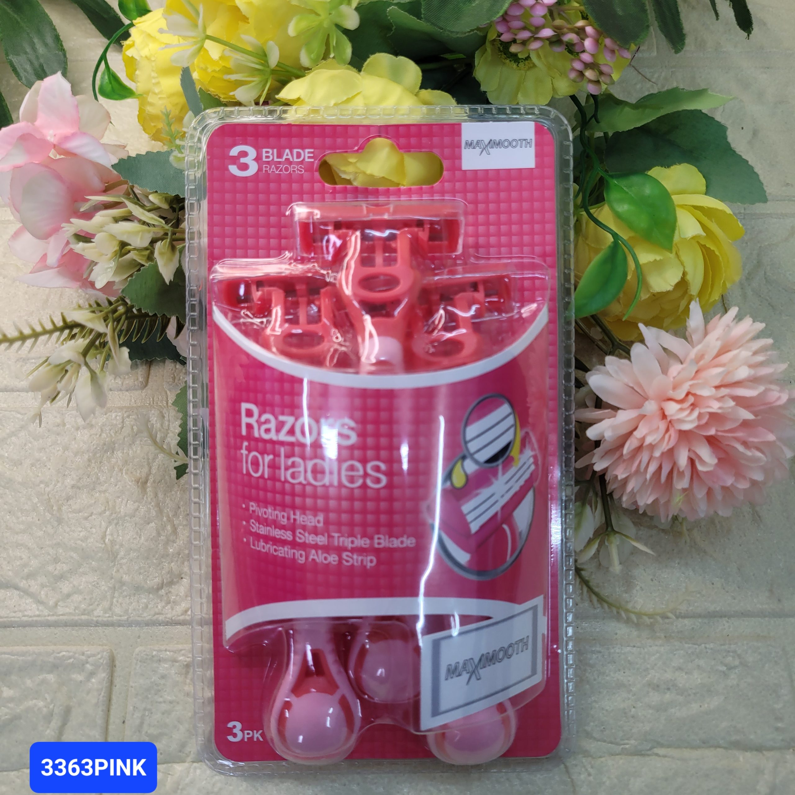 Станки д/бритья жен. Maximooth 3шт. Арт. 3363PINK