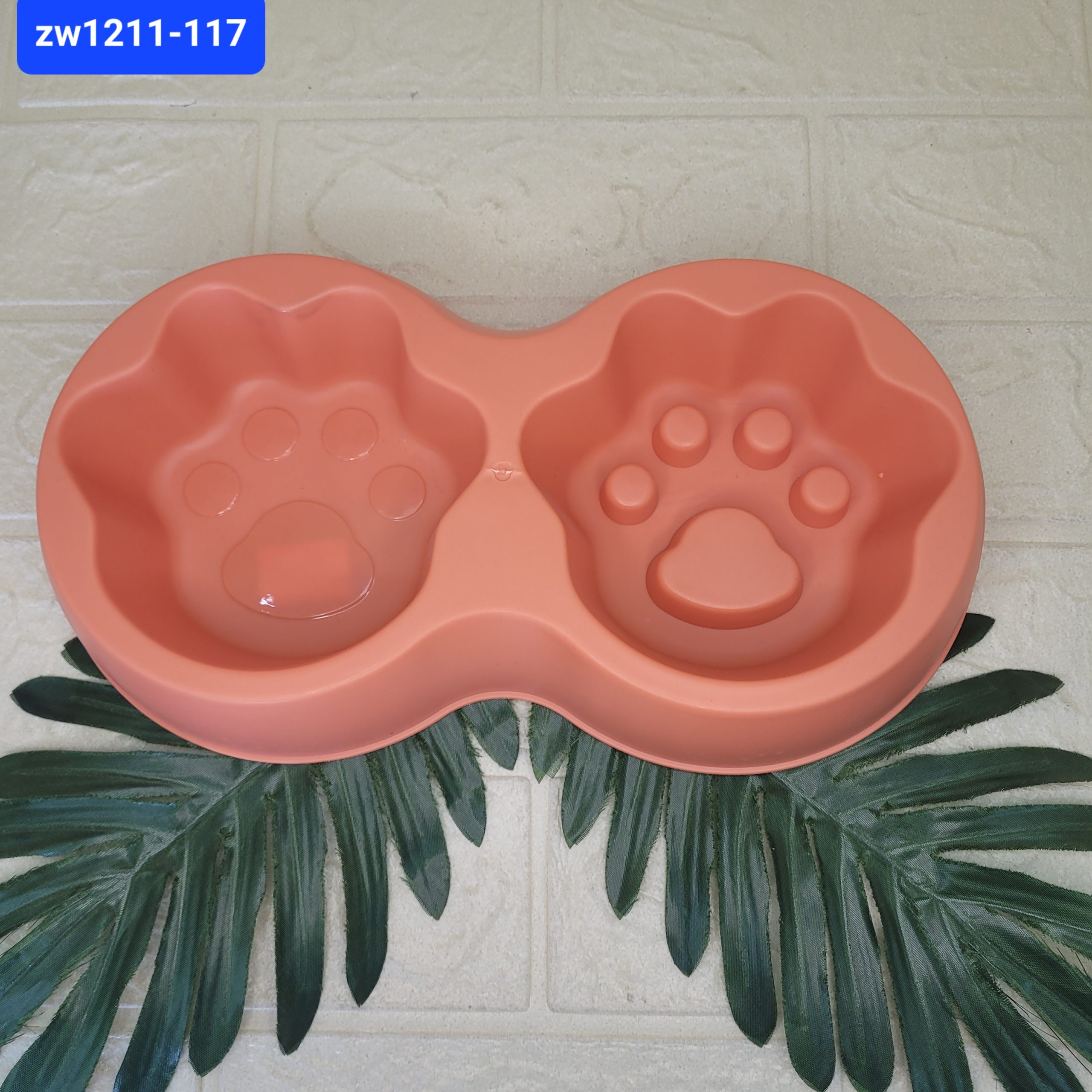 Миска для животных двойная пластик. Арт. ZW1211-117