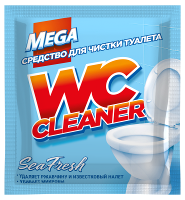 Порошок для чистки унитаза Mega WC Cleaner Sea Fresh антимикр. действие