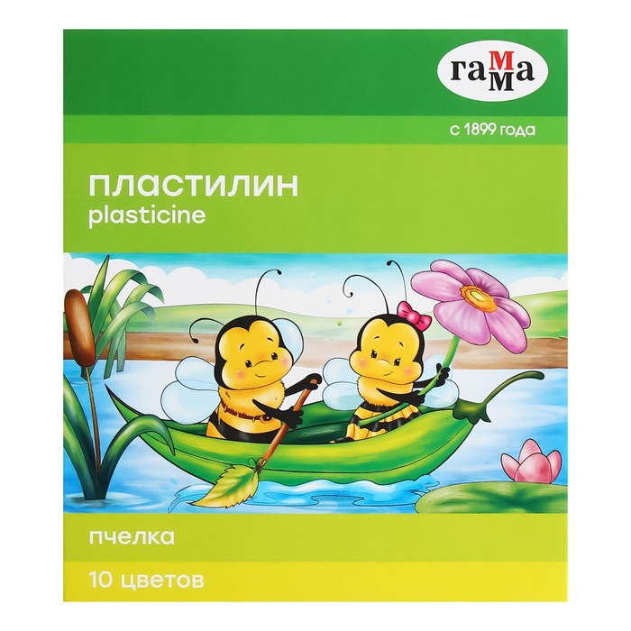 Пластилин мягкий (восковой) 10цв 150г Гамма «Пчелка»  (280031Н) 1071329