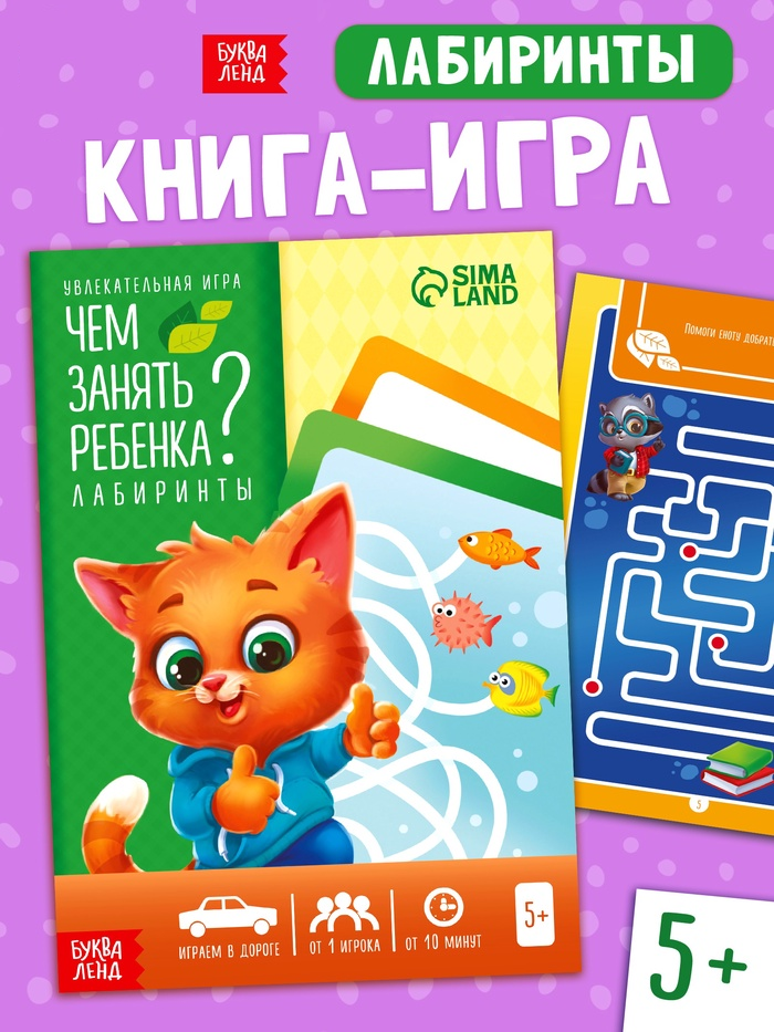 Чем занять ребенка 5+. Лабиринты 4695621