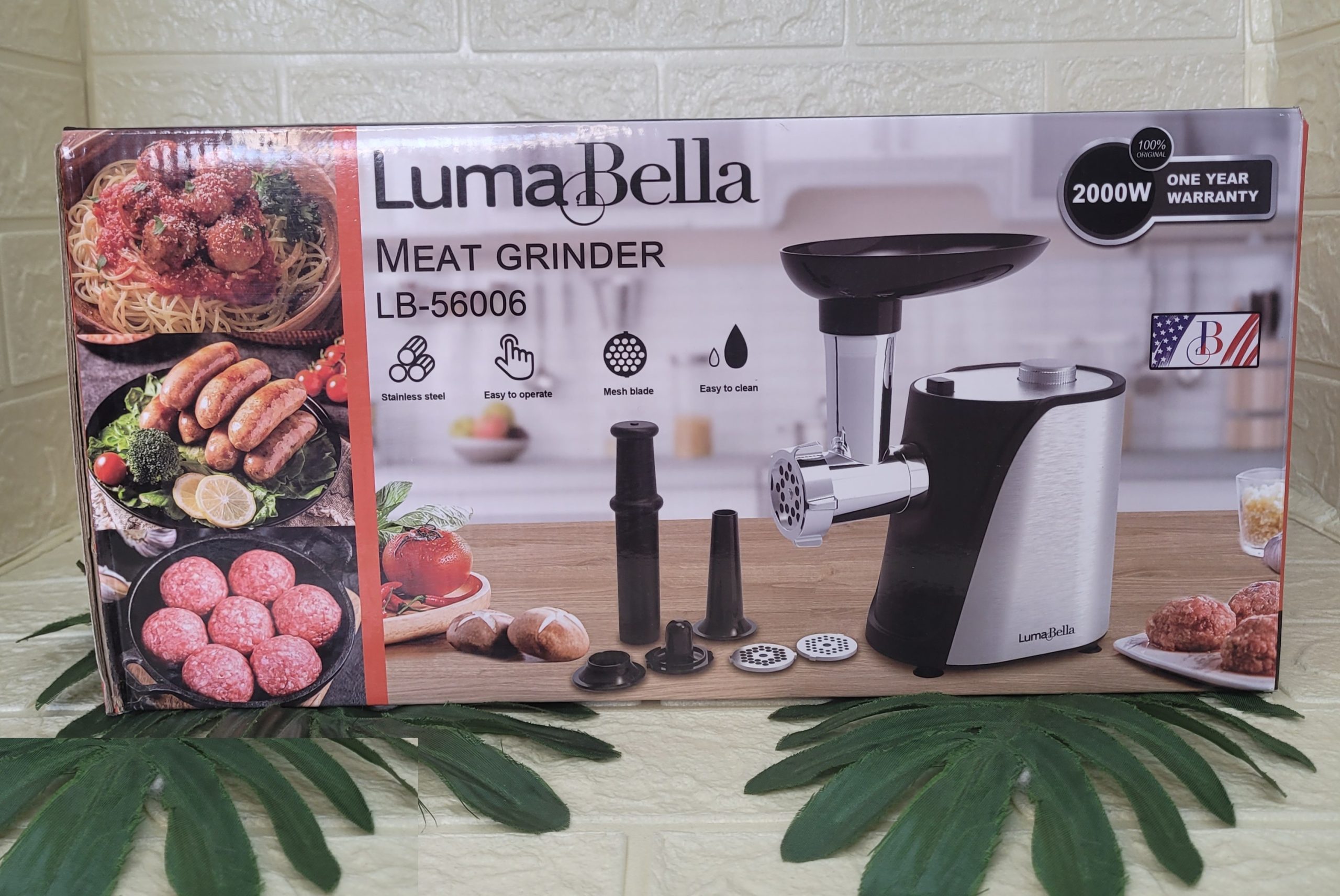 Мясорубка электрич.LumaBella 2000w. Арт. LB-56006