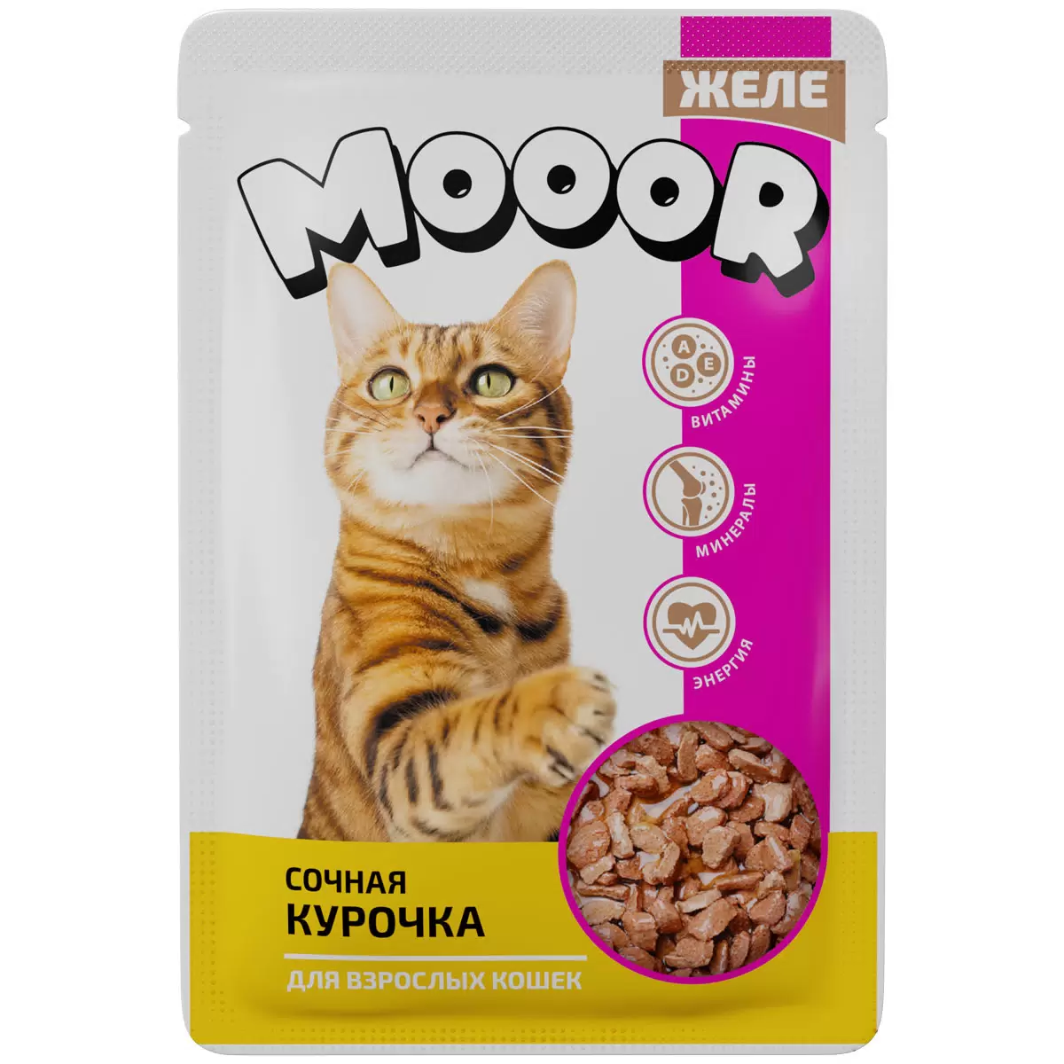Влажный корм Mooor Сочная курочка, для взрослых кошек 75 г