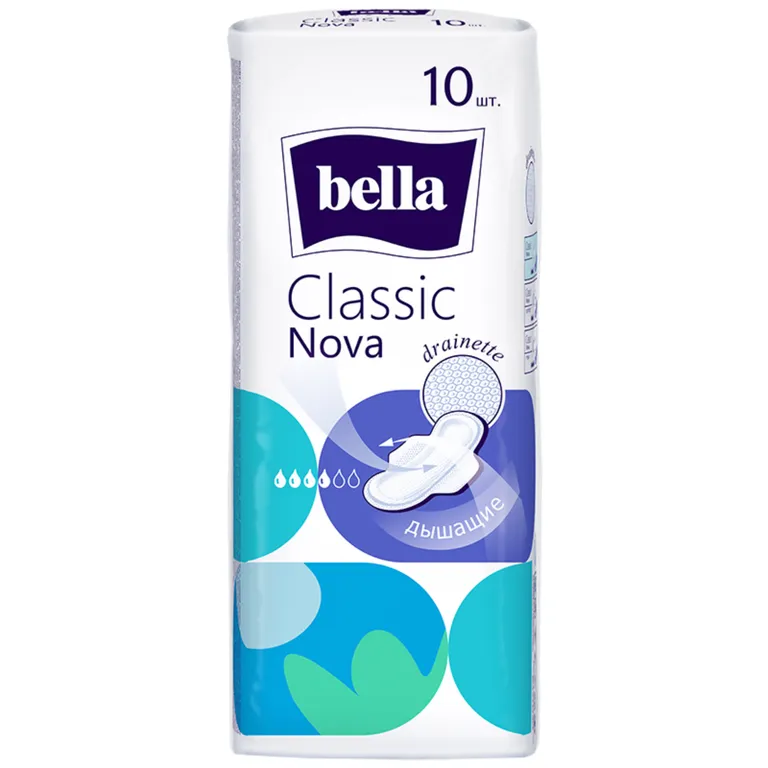 bella Прокладки Classic Nova 10шт (белая линия)/32
