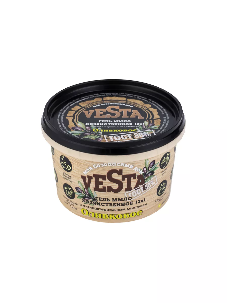 Vesta (ГОСТ 88%) Гель-мыло хозяйственное 500г Оливковое/18