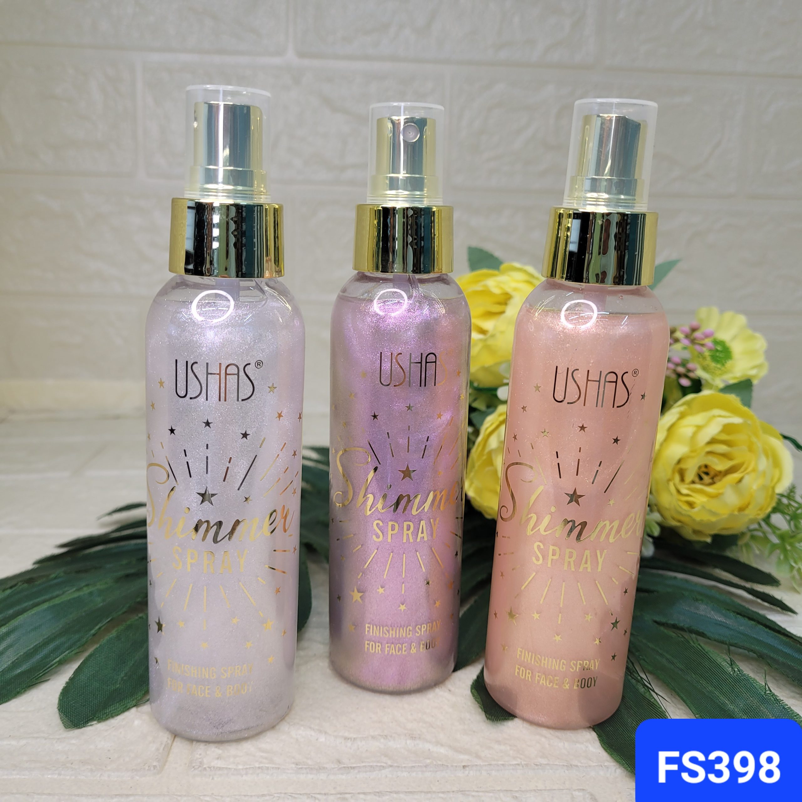 Спрей для тела Ushas с блёстками. Арт. FS398