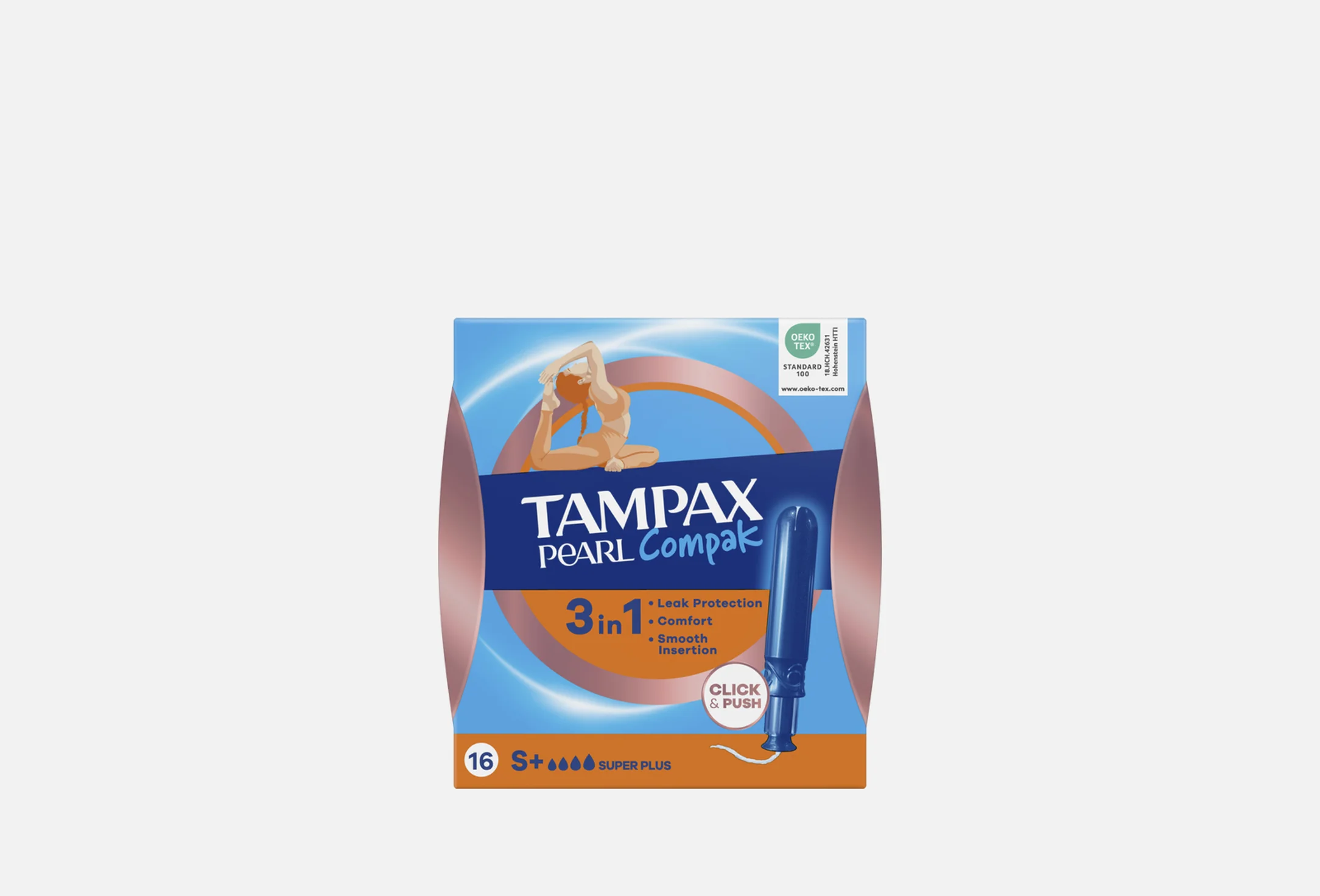 TAMPAX Compak Pearl Женские гигиенические тампоны с аппликатором Super Duo 16шт