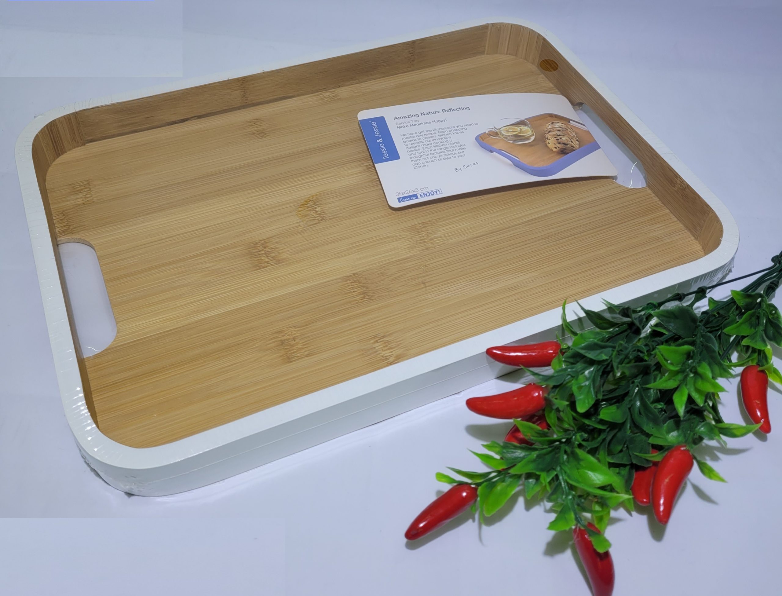 Поднос деревянный Tessie&Jessie 36*26*3 Арт.SK-9072