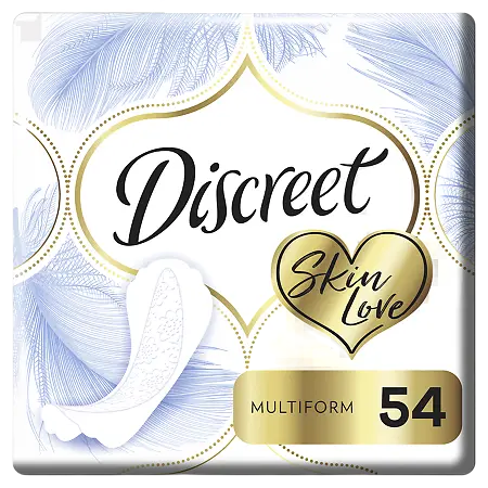 DISCREET Женские гигиенические прокладки на каждый день Skin Love Multiform Trio 54шт