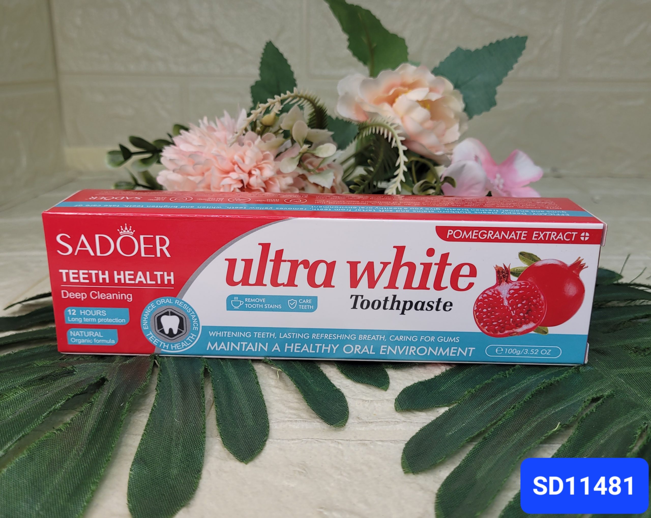 Паста зубная SADOER отбеливающая с экстрактом граната 100гр. Арт. SD11481