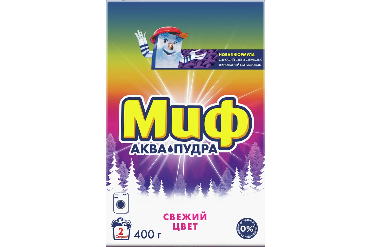 МИФ Авт 3в1 СМС порошк. Cвежий цвет 400г