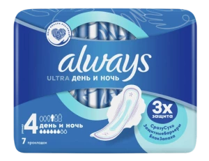 ALWAYS Ultra Жен.гигиенич.прокладки ароматиз.Day&Night Single 7шт