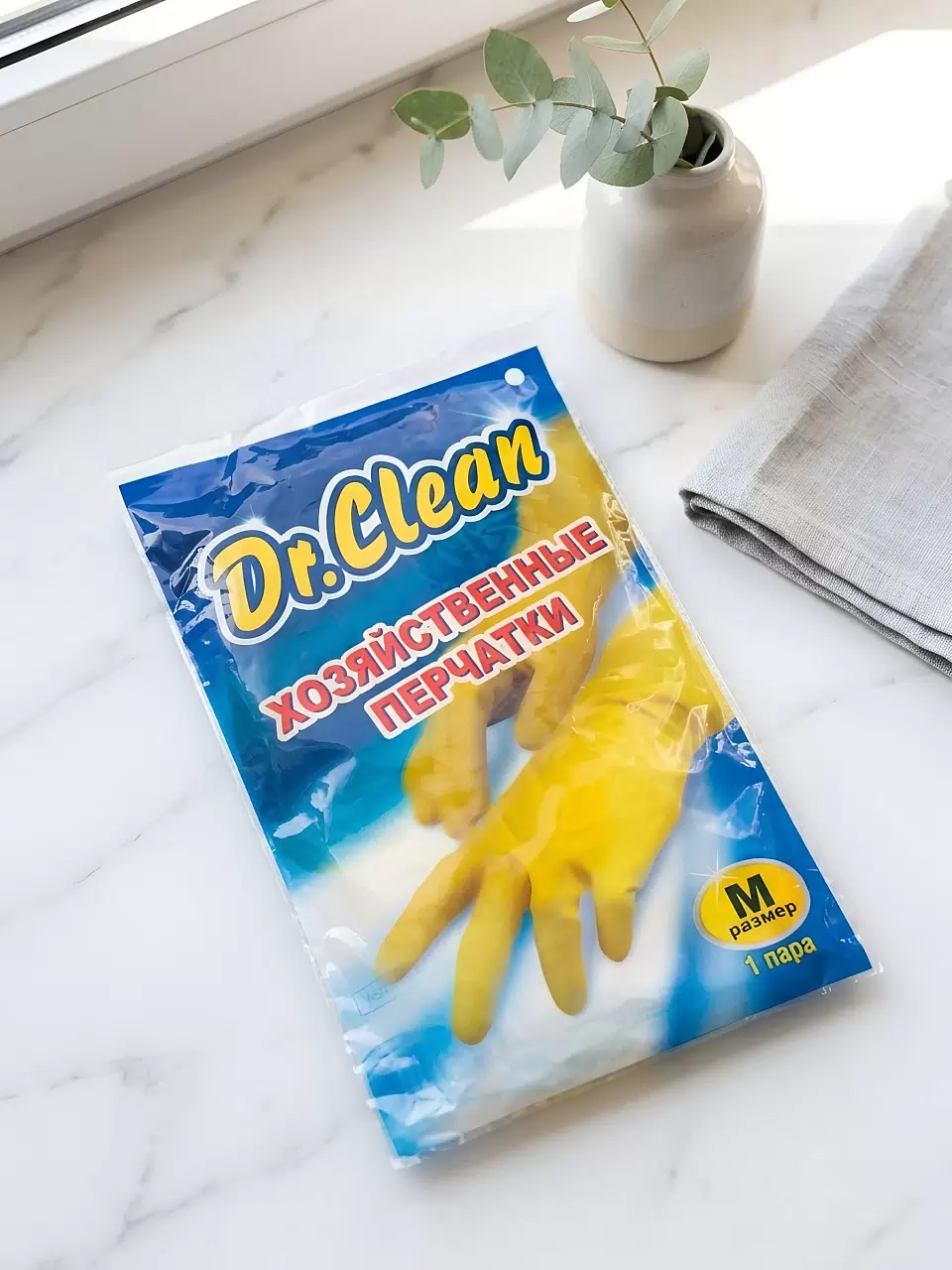 Перчатки хозяйственные резин. Dr.Clean Размер M