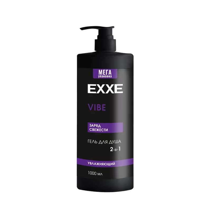 EXXE Men Гель д/душа 1000мл VIBE Увлажняющий 2в1/4
