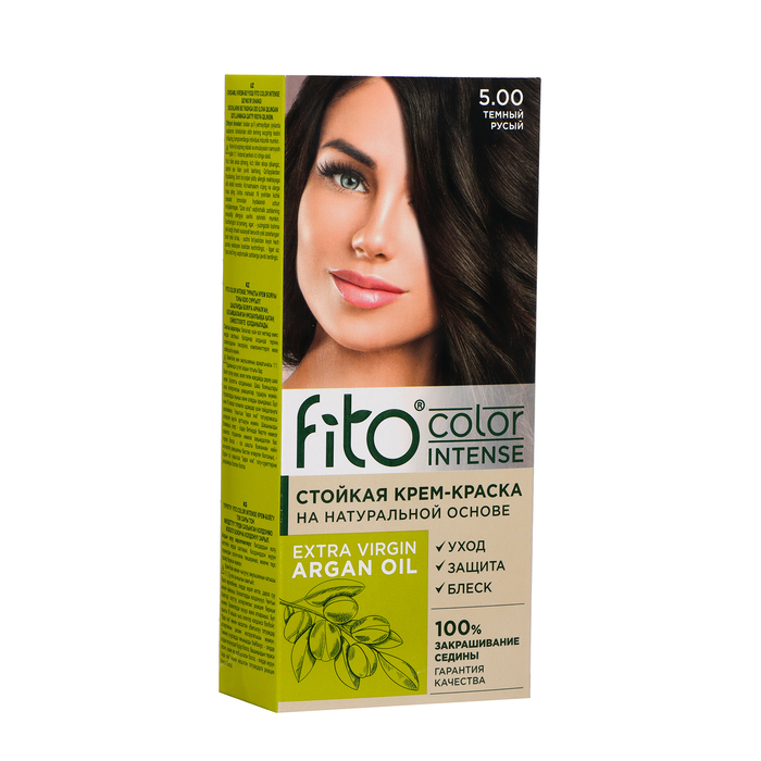 Крем-краска для волос Fito color intense тон 5.00 темный русый 115мл 1/17 7136