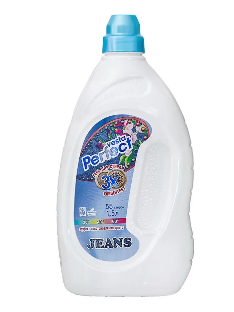 Средство для стирки VESTA PERFECT Jeans 1.5л 1/8