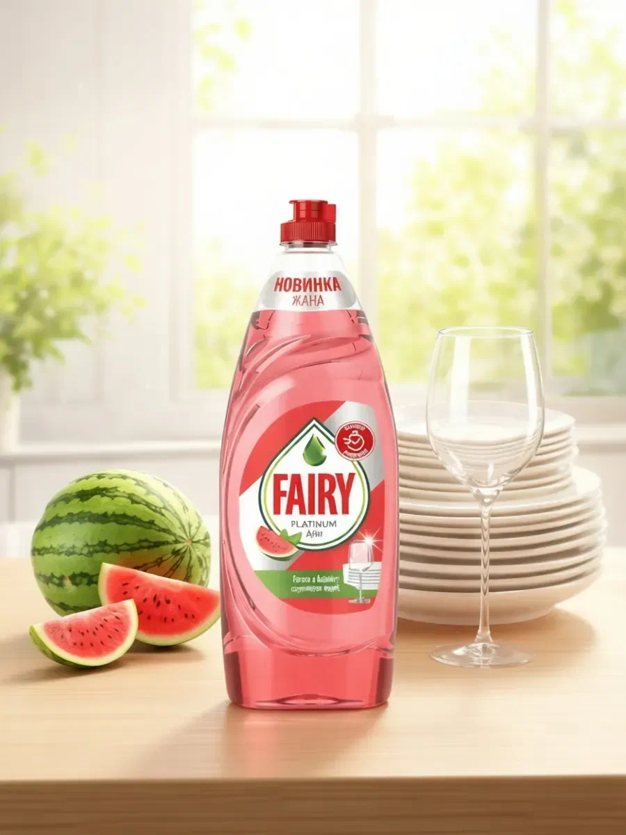 FAIRY Platinum Средство для мытья посуды Арбуз 650мл