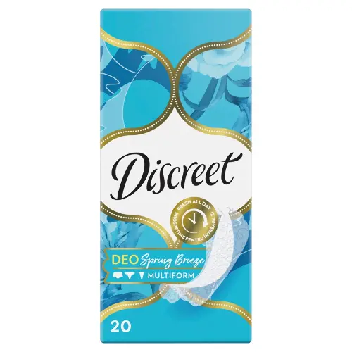 DISCREET Жен.гигиенич.прокладки на каждый день Deo Spring Breeze Multiform Single 20шт
