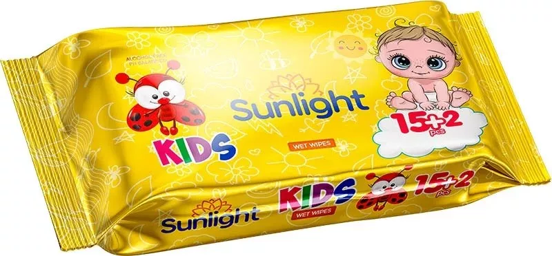 SUNLIGHT Влажные салфетки 17шт XL Коровка/40