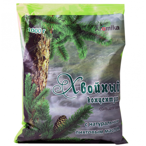 AROMIKA Соль д/ванн 1000г ХВОЙНЫЙ КОНЦЕНТРАТ 12
