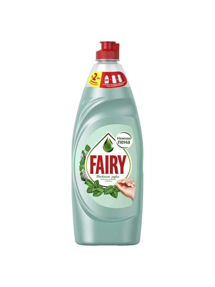 FAIRY Средство для мытья посуды Нежные руки Чайное дерево и мята 900мл