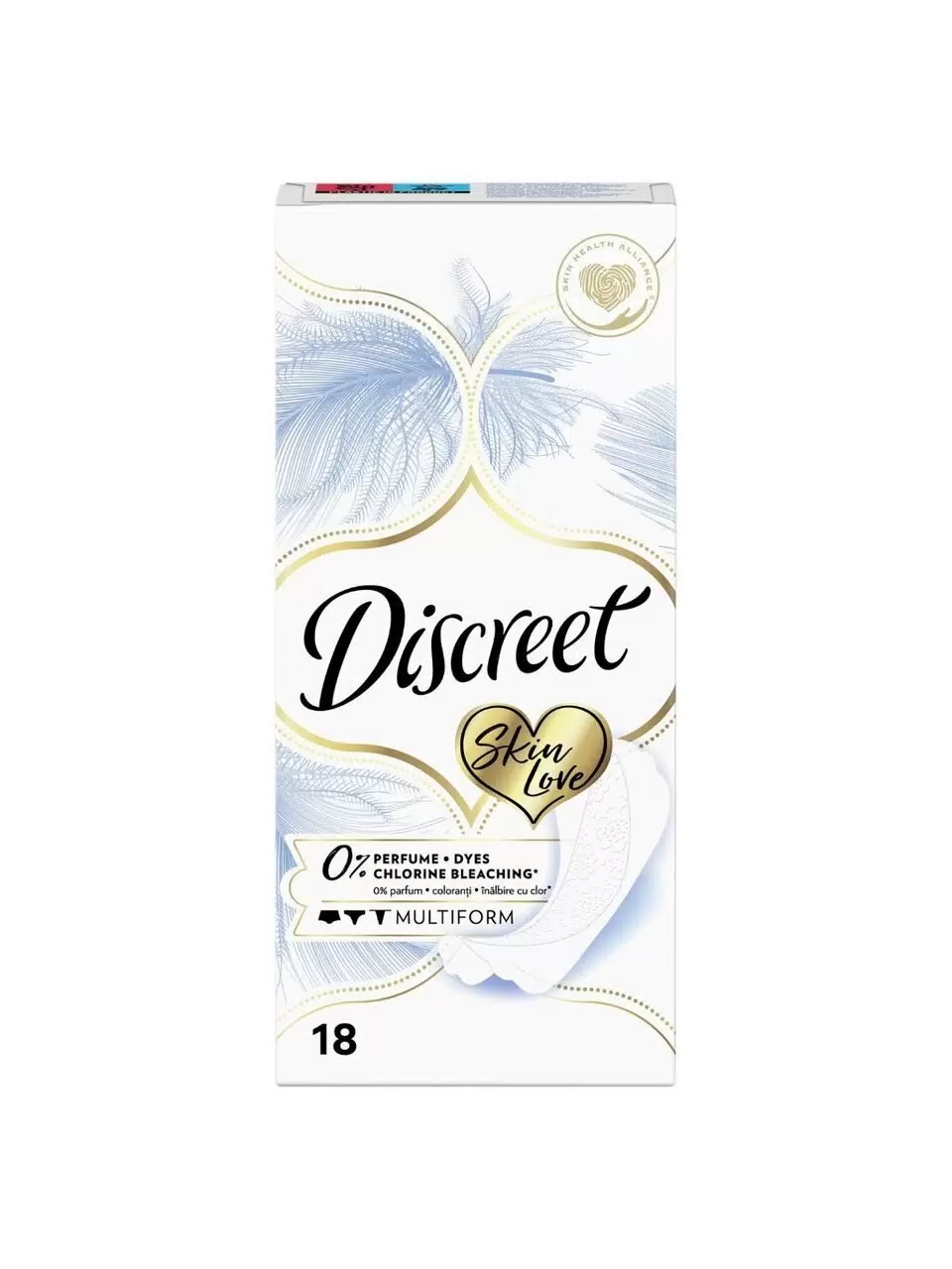 DISCREET Жен.гигиенич.прокладки на каждый день Skin Love Multiform 18шт