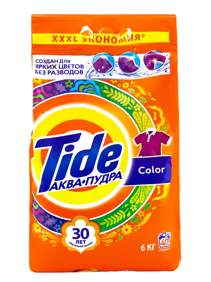 TIDE Автомат Средство моющее синтетическое порошкообразное Color 6кг
