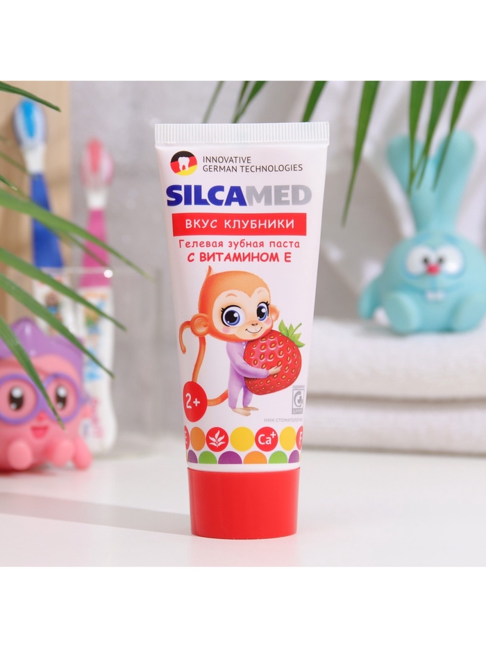 Зубная паста Silcamed детская Клубника, 65 г   2332317