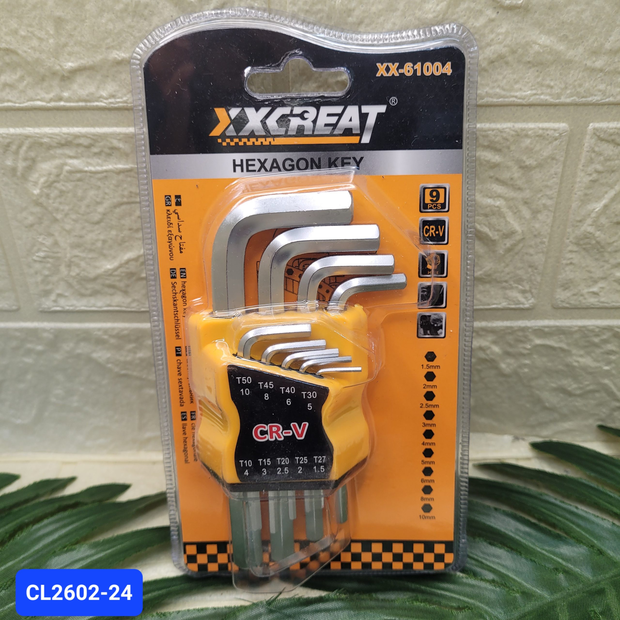Ключи шестигранные XXCREAT, набор 9 шт. Арт. CL-2602-24/XX61004